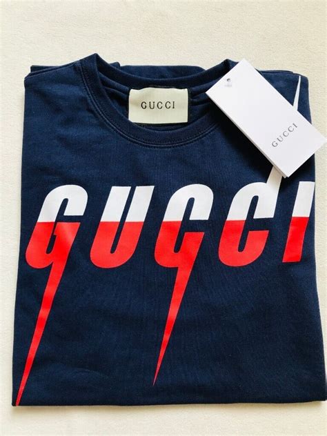 gucci t shirt navy blue|gucci shirts sale.